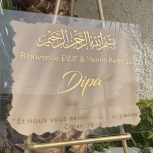 Panneau EVJF & Henné