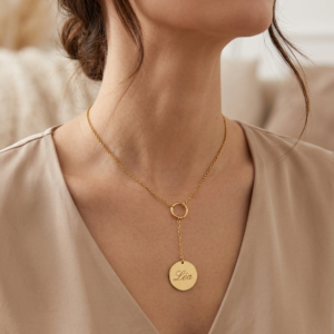 Pendentif gravé en acier inoxydable